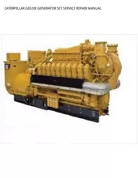 CATERPILLAR G3520E GENERATOR SET SERVICE REPAIR MANUAL preview