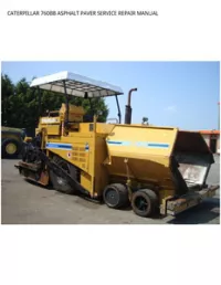 CATERPILLAR 760BB ASPHALT PAVER SERVICE REPAIR MANUAL preview