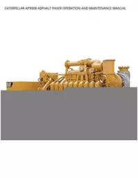 CATERPILLAR AP900B ASPHALT PAVER OPERATION AND MAINTENANCE MANUAL preview