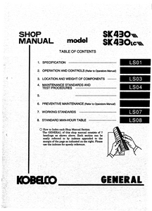 Kobelco SK430LC manual