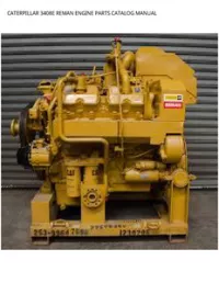CATERPILLAR 3408E REMAN ENGINE PARTS CATALOG MANUAL preview