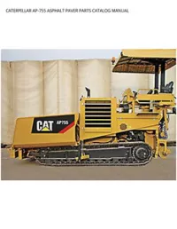 CATERPILLAR AP-755 ASPHALT PAVER PARTS CATALOG MANUAL preview