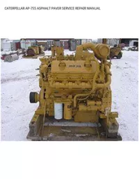 CATERPILLAR AP-755 ASPHALT PAVER SERVICE REPAIR MANUAL preview