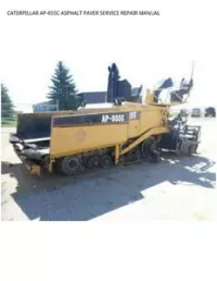 CATERPILLAR AP-655C ASPHALT PAVER SERVICE REPAIR MANUAL preview