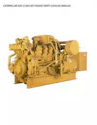 CATERPILLAR G3512 GEN SET ENGINE PARTS CATALOG MANUAL preview