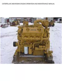 CATERPILLAR 3408 REMAN ENGINE OPERATION AND MAINTENANCE MANUAL preview