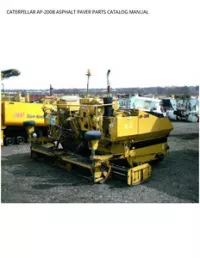 CATERPILLAR AP-200B ASPHALT PAVER PARTS CATALOG MANUAL preview