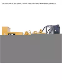 CATERPILLAR AP-200 ASPHALT PAVER OPERATION AND MAINTENANCE MANUAL preview