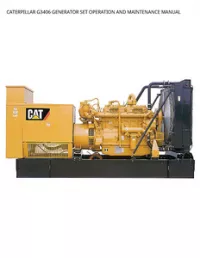 CATERPILLAR G3406 GENERATOR SET OPERATION AND MAINTENANCE MANUAL preview