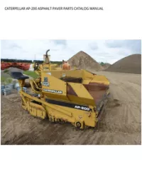 CATERPILLAR AP-200 ASPHALT PAVER PARTS CATALOG MANUAL preview