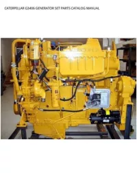 CATERPILLAR G3406 GENERATOR SET PARTS CATALOG MANUAL preview