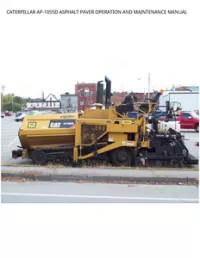 CATERPILLAR AP-1055D ASPHALT PAVER OPERATION AND MAINTENANCE MANUAL preview