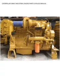 CATERPILLAR 3406C INDUSTRIAL ENGINE PARTS CATALOG MANUAL preview