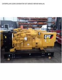 CATERPILLAR G3306 GENERATOR SET SERVICE REPAIR MANUAL preview