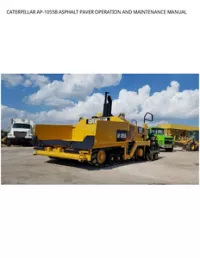 CATERPILLAR AP-1055B ASPHALT PAVER OPERATION AND MAINTENANCE MANUAL preview