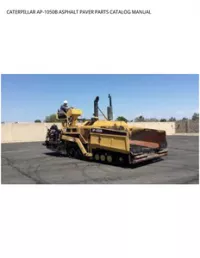 CATERPILLAR AP-1050B ASPHALT PAVER PARTS CATALOG MANUAL preview