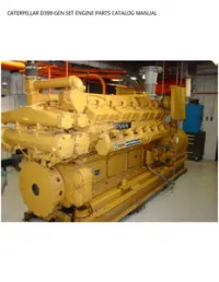 CATERPILLAR D399 GEN SET ENGINE PARTS CATALOG MANUAL preview