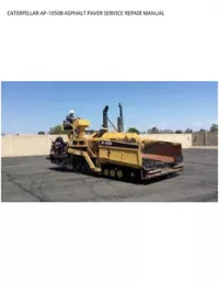 CATERPILLAR AP-1050B ASPHALT PAVER SERVICE REPAIR MANUAL preview