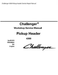 Challenger 4300 Pickup Header Service Repair Manual preview