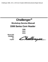 Challenger 3308   3312   3316 Corn Header (3300 Series) Service Repair Manual preview