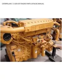 CATERPILLAR C-12 GEN SET ENGINE PARTS CATALOG MANUAL preview