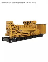 CATERPILLAR C175-16 GENERATOR SET PARTS CATALOG MANUAL preview