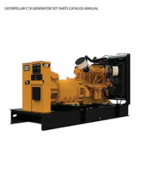 CATERPILLAR C18 GENERATOR SET PARTS CATALOG MANUAL preview