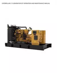CATERPILLAR C15 GENERATOR SET OPERATION AND MAINTENANCE MANUAL preview