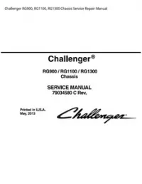 Challenger RG900  RG1100  RG1300 Chassis Service Repair Manual preview