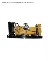 CATERPILLAR C6.6 GENERATOR SET PARTS CATALOG MANUAL preview