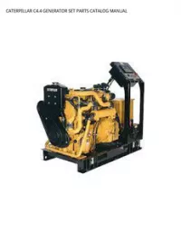 CATERPILLAR C4.4 GENERATOR SET PARTS CATALOG MANUAL preview