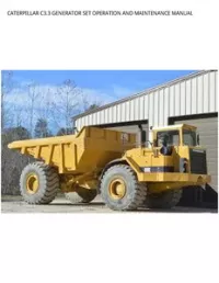 CATERPILLAR C3.3 GENERATOR SET OPERATION AND MAINTENANCE MANUAL preview