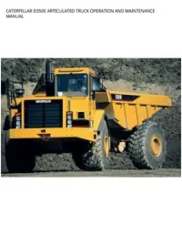 CATERPILLAR D350E ARTICULATED TRUCK OPERATION AND MAINTENANCE MANUAL preview