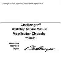 Challenger TG8400C Applicator Chassis Service Repair Manual preview
