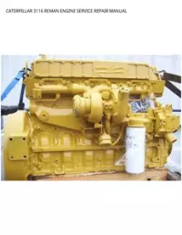 CATERPILLAR 3116 REMAN ENGINE SERVICE REPAIR MANUAL preview
