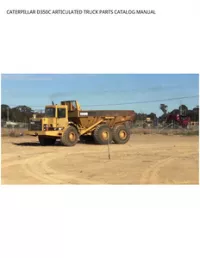 CATERPILLAR D350C ARTICULATED TRUCK PARTS CATALOG MANUAL preview