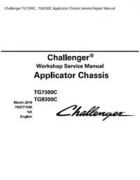 Challenger TG7300C   TG8300C Applicator Chassis Service Repair Manual preview