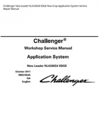 Challenger New Leader NL4330G4 EDGE Row Crop Application System Service Repair Manual preview