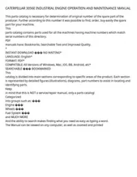 CATERPILLAR 3056E INDUSTRIAL ENGINE OPERATION AND MAINTENANCE MANUAL preview