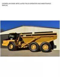 CATERPILLAR D300E ARTICULATED TRUCK OPERATION AND MAINTENANCE MANUAL preview