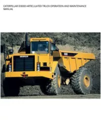 CATERPILLAR D300D ARTICULATED TRUCK OPERATION AND MAINTENANCE MANUAL preview