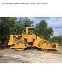 CATERPILLAR D300D ARTICULATED TRUCK PARTS CATALOG MANUAL preview