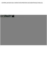 CATERPILLAR 825B SOIL COMPACTOR OPERATION AND MAINTENANCE MANUAL preview
