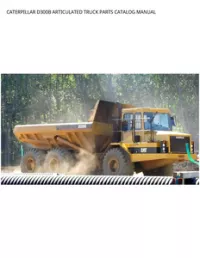 CATERPILLAR D300B ARTICULATED TRUCK PARTS CATALOG MANUAL preview