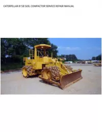 CATERPILLAR 815B SOIL COMPACTOR SERVICE REPAIR MANUAL preview