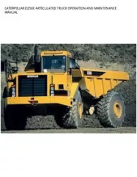 CATERPILLAR D250E ARTICULATED TRUCK OPERATION AND MAINTENANCE MANUAL preview