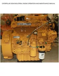 CATERPILLAR 3034 INDUSTRIAL ENGINE OPERATION AND MAINTENANCE MANUAL preview