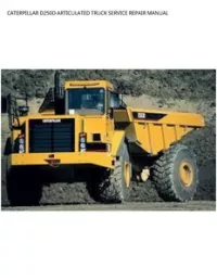CATERPILLAR D250D ARTICULATED TRUCK SERVICE REPAIR MANUAL preview