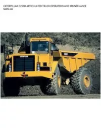 CATERPILLAR D250D ARTICULATED TRUCK OPERATION AND MAINTENANCE MANUAL preview