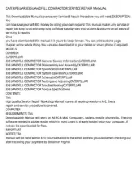 CATERPILLAR 836 LANDFILL COMPACTOR SERVICE REPAIR MANUAL preview